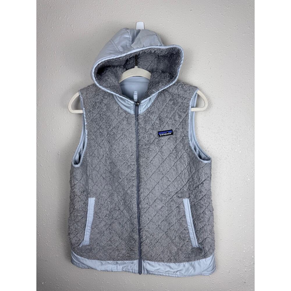 Patagonia Los Gatos Hooded Reversible Grey Vest Womens Size Large - Picture 6 of 8